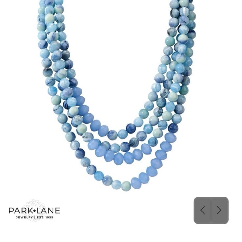 Park Lane Skye Blue Beaded Necklace